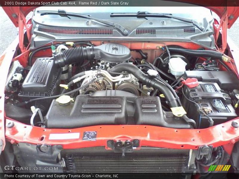 Flame Red / Dark Slate Gray 2001 Dodge Dakota Sport Club Cab 4x4