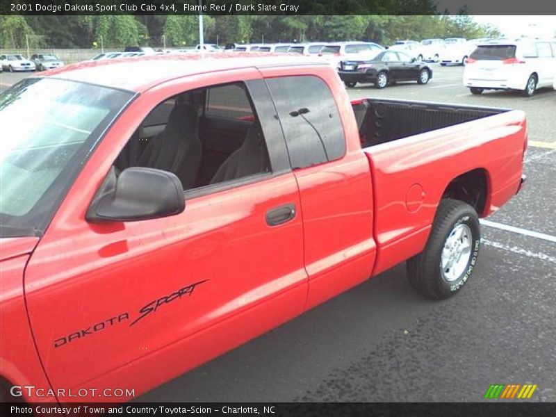 Flame Red / Dark Slate Gray 2001 Dodge Dakota Sport Club Cab 4x4