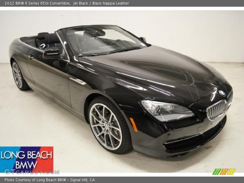 Jet Black / Black Nappa Leather 2012 BMW 6 Series 650i Convertible