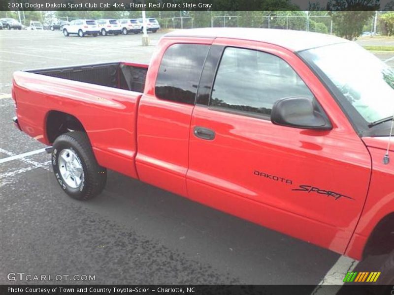 Flame Red / Dark Slate Gray 2001 Dodge Dakota Sport Club Cab 4x4
