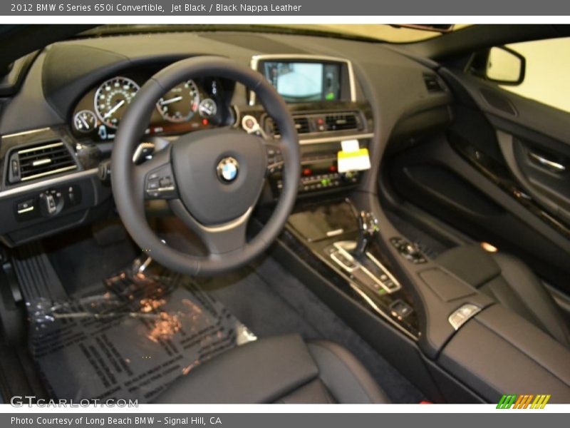 Jet Black / Black Nappa Leather 2012 BMW 6 Series 650i Convertible