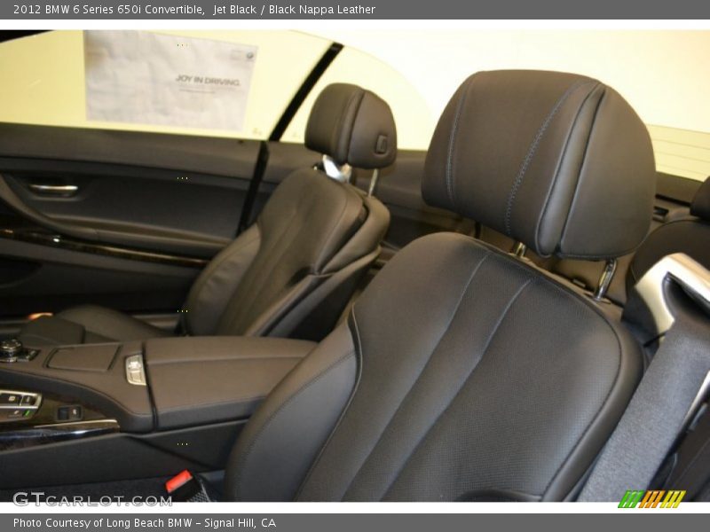  2012 6 Series 650i Convertible Black Nappa Leather Interior