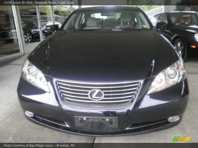 Obsidian Black / Light Gray 2008 Lexus ES 350