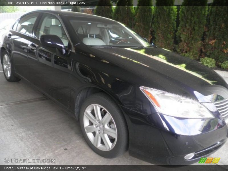 Obsidian Black / Light Gray 2008 Lexus ES 350