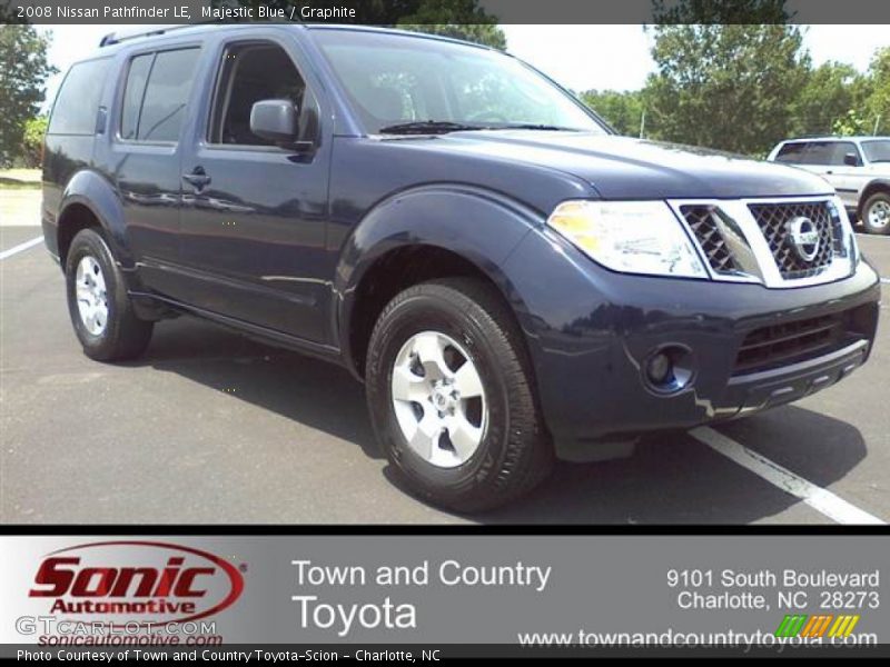 Majestic Blue / Graphite 2008 Nissan Pathfinder LE