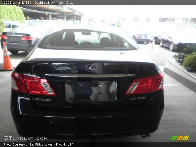 Obsidian Black / Light Gray 2008 Lexus ES 350