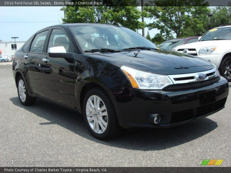 Ebony Black / Charcoal Black 2010 Ford Focus SEL Sedan
