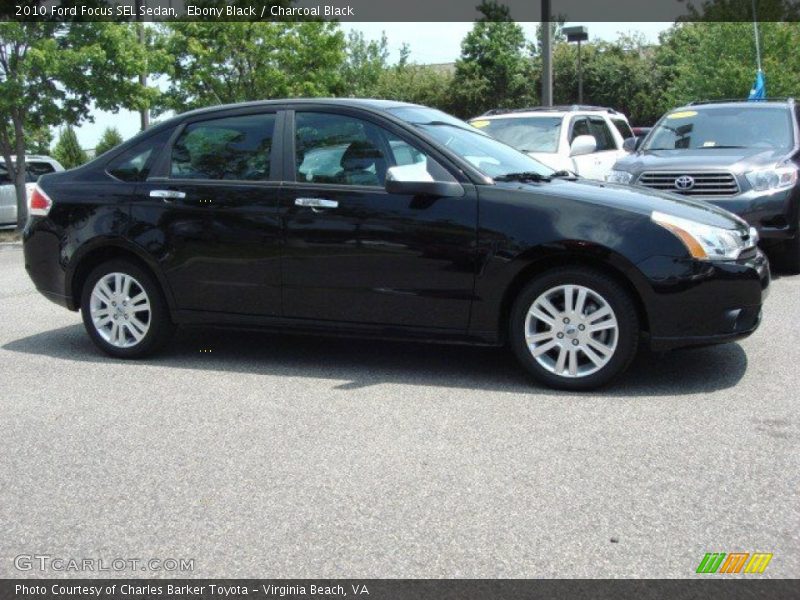 Ebony Black / Charcoal Black 2010 Ford Focus SEL Sedan