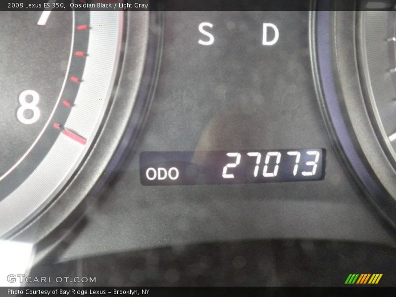 Obsidian Black / Light Gray 2008 Lexus ES 350
