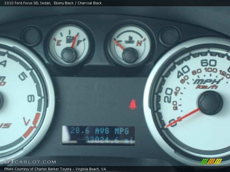 Ebony Black / Charcoal Black 2010 Ford Focus SEL Sedan