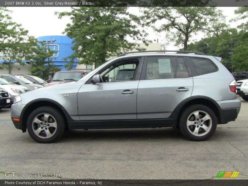 Silver Grey Metallic / Black 2007 BMW X3 3.0si