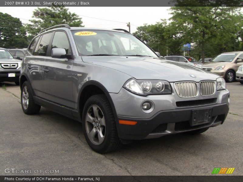 Silver Grey Metallic / Black 2007 BMW X3 3.0si