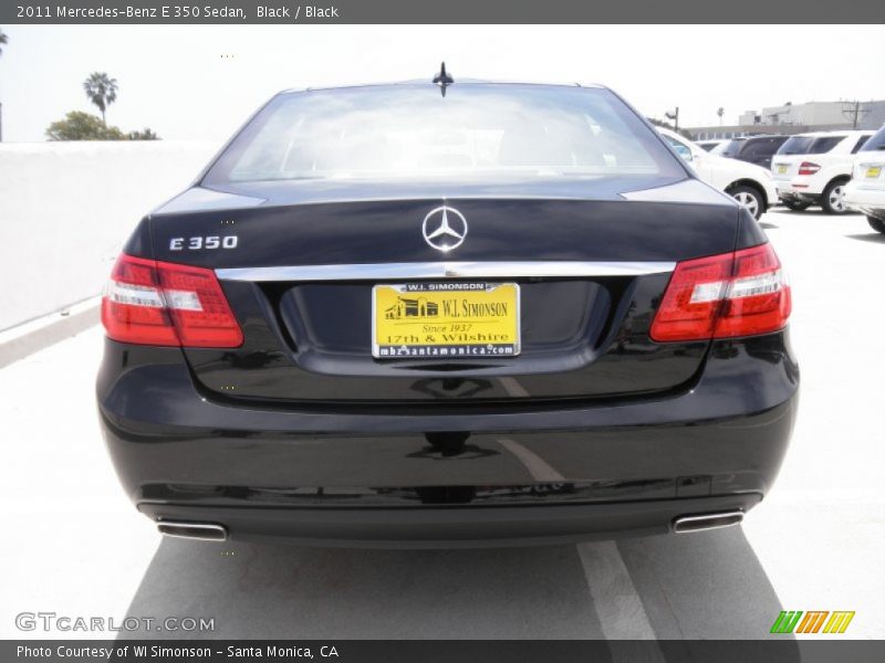 Black / Black 2011 Mercedes-Benz E 350 Sedan