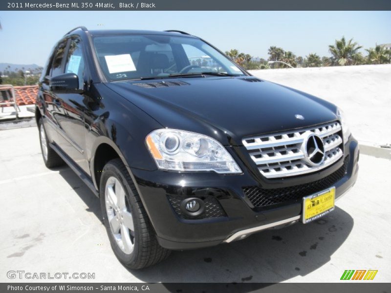 Black / Black 2011 Mercedes-Benz ML 350 4Matic
