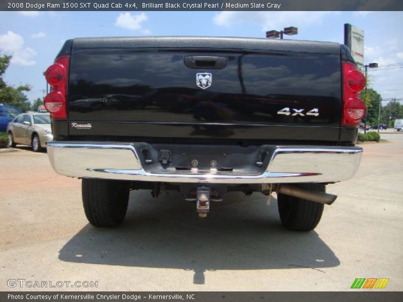 Brilliant Black Crystal Pearl / Medium Slate Gray 2008 Dodge Ram 1500 SXT Quad Cab 4x4