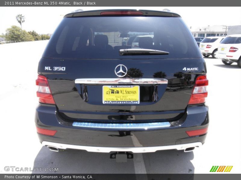 Black / Black 2011 Mercedes-Benz ML 350 4Matic