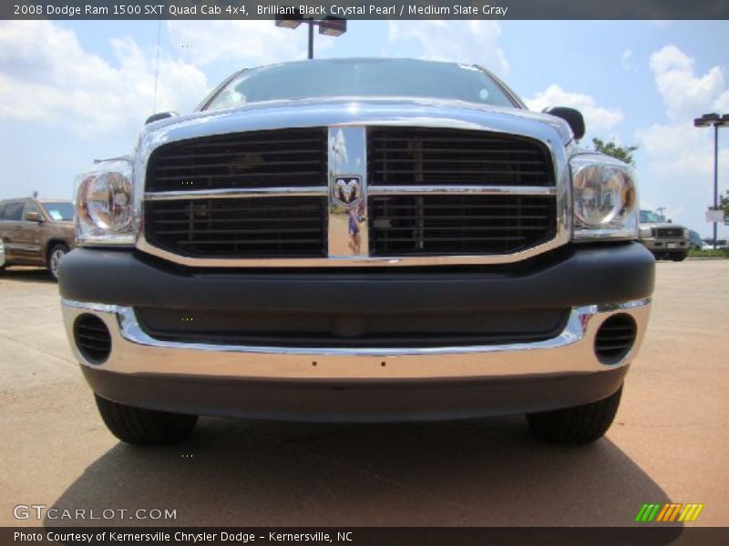 Brilliant Black Crystal Pearl / Medium Slate Gray 2008 Dodge Ram 1500 SXT Quad Cab 4x4
