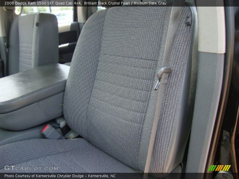 Brilliant Black Crystal Pearl / Medium Slate Gray 2008 Dodge Ram 1500 SXT Quad Cab 4x4