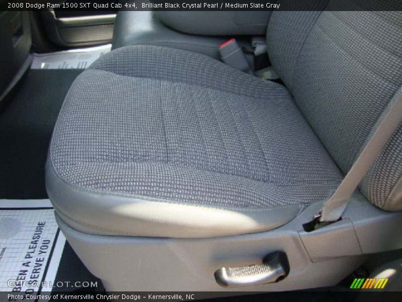 Brilliant Black Crystal Pearl / Medium Slate Gray 2008 Dodge Ram 1500 SXT Quad Cab 4x4