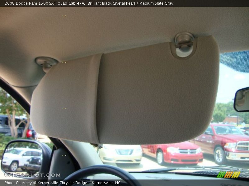 Brilliant Black Crystal Pearl / Medium Slate Gray 2008 Dodge Ram 1500 SXT Quad Cab 4x4