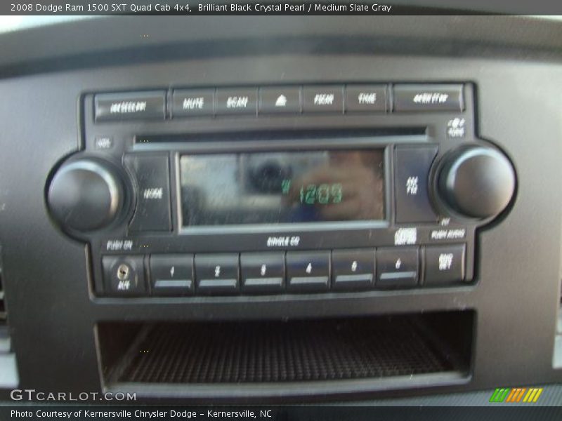 Brilliant Black Crystal Pearl / Medium Slate Gray 2008 Dodge Ram 1500 SXT Quad Cab 4x4