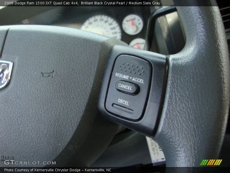 Brilliant Black Crystal Pearl / Medium Slate Gray 2008 Dodge Ram 1500 SXT Quad Cab 4x4