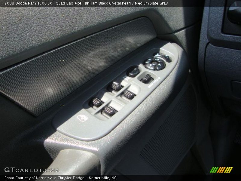 Brilliant Black Crystal Pearl / Medium Slate Gray 2008 Dodge Ram 1500 SXT Quad Cab 4x4