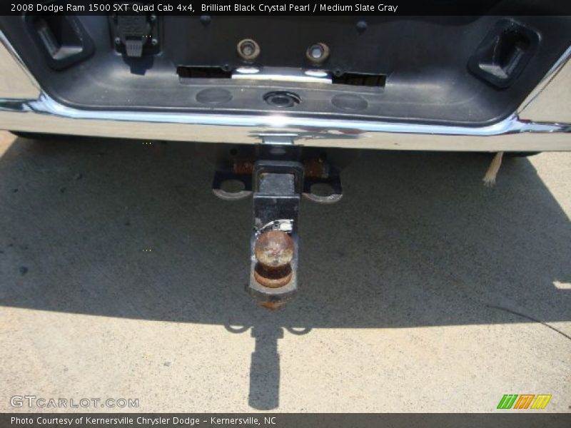 Brilliant Black Crystal Pearl / Medium Slate Gray 2008 Dodge Ram 1500 SXT Quad Cab 4x4