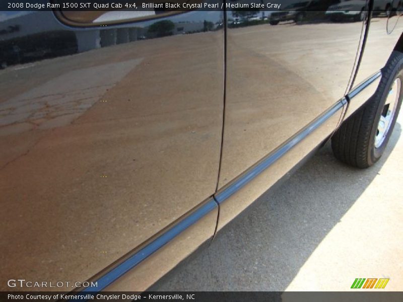 Brilliant Black Crystal Pearl / Medium Slate Gray 2008 Dodge Ram 1500 SXT Quad Cab 4x4