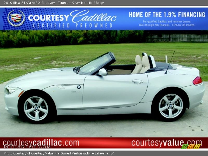 Titanium Silver Metallic / Beige 2010 BMW Z4 sDrive30i Roadster
