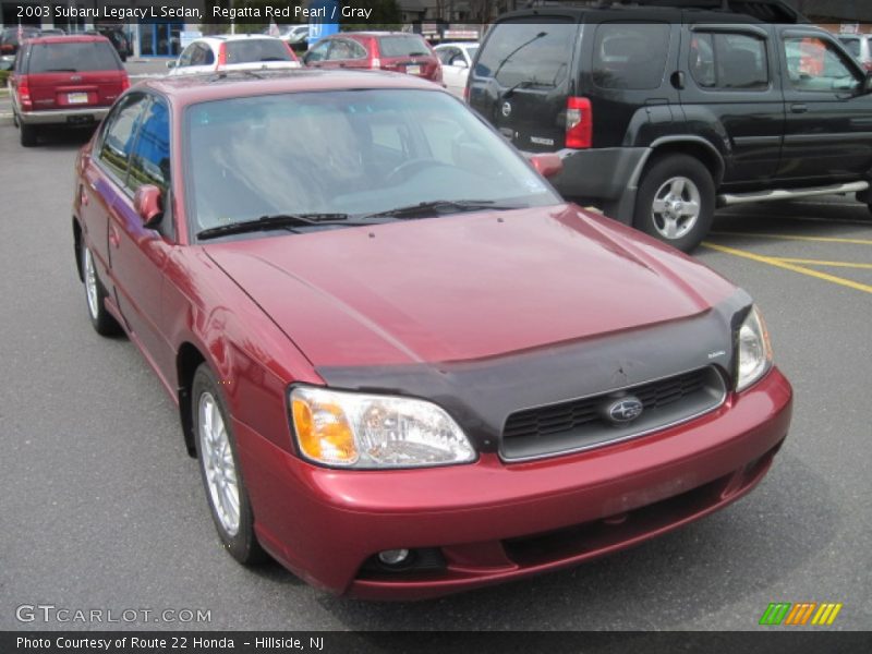 Regatta Red Pearl / Gray 2003 Subaru Legacy L Sedan