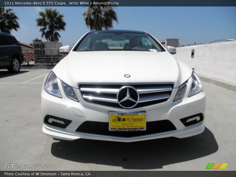 Arctic White / Almond/Mocha 2011 Mercedes-Benz E 550 Coupe