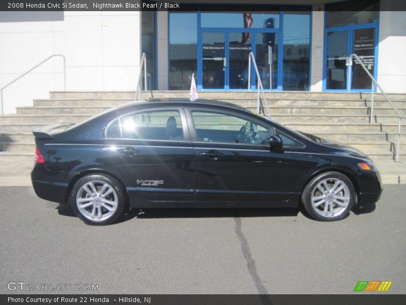 Nighthawk Black Pearl / Black 2008 Honda Civic Si Sedan