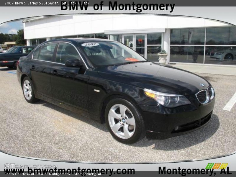 Jet Black / Black 2007 BMW 5 Series 525i Sedan