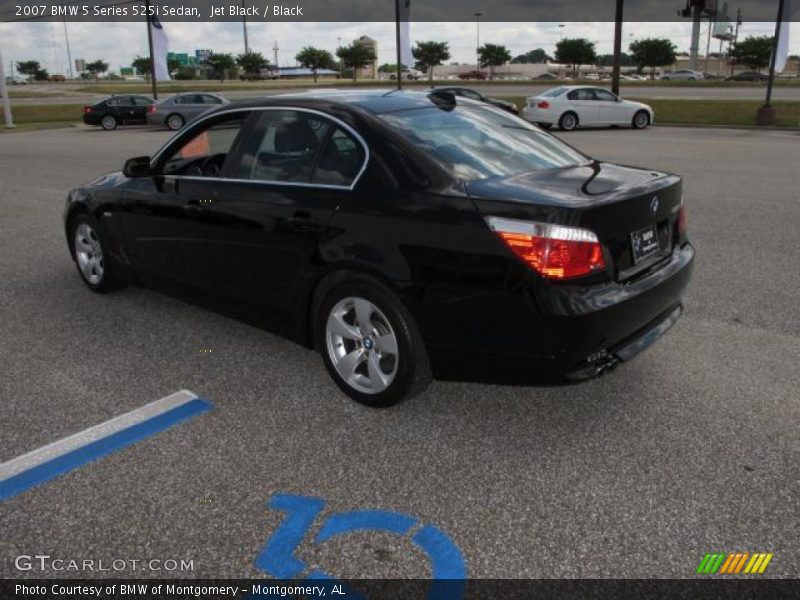 Jet Black / Black 2007 BMW 5 Series 525i Sedan