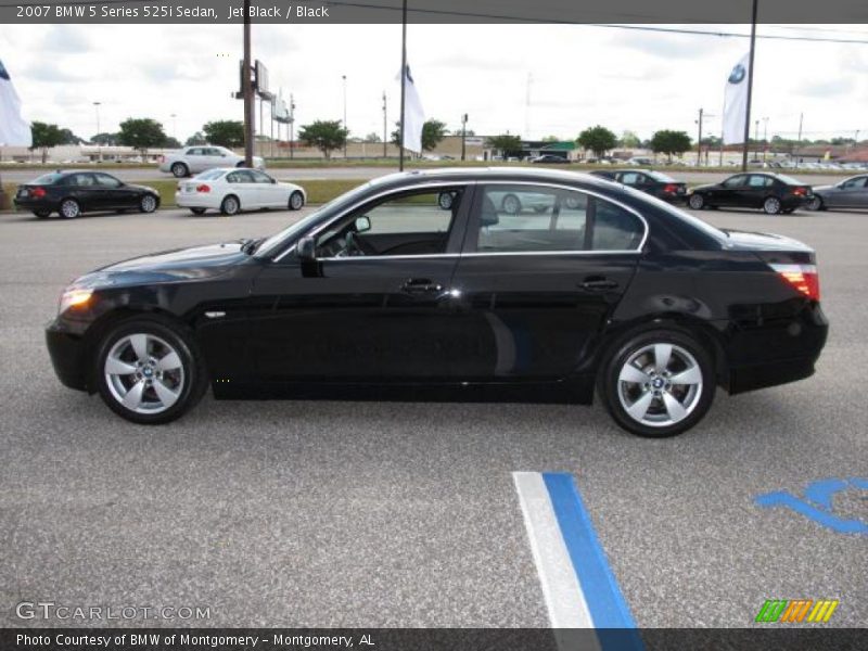 Jet Black / Black 2007 BMW 5 Series 525i Sedan