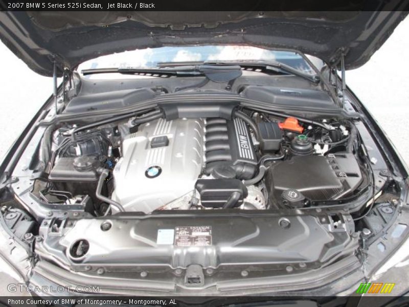 Jet Black / Black 2007 BMW 5 Series 525i Sedan