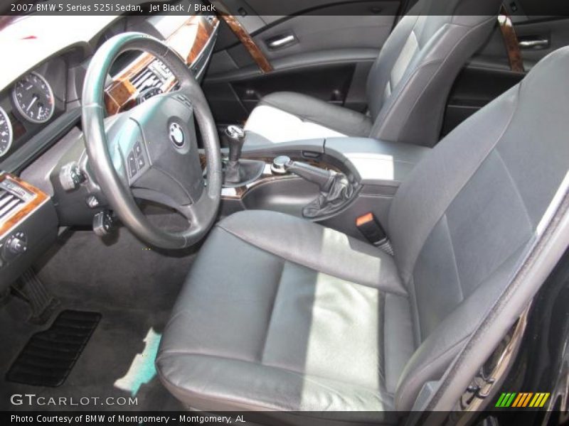 Jet Black / Black 2007 BMW 5 Series 525i Sedan