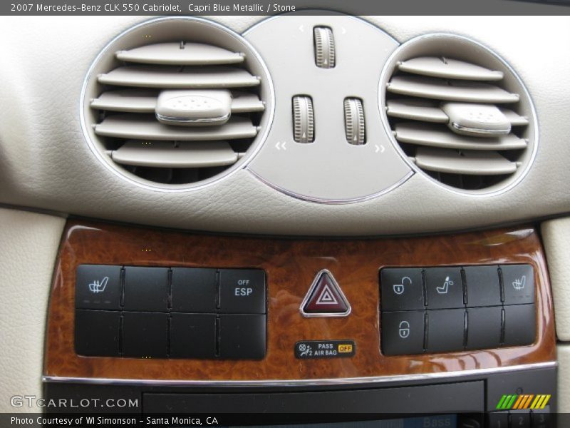 Controls of 2007 CLK 550 Cabriolet
