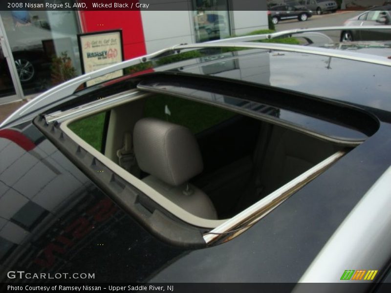 Wicked Black / Gray 2008 Nissan Rogue SL AWD
