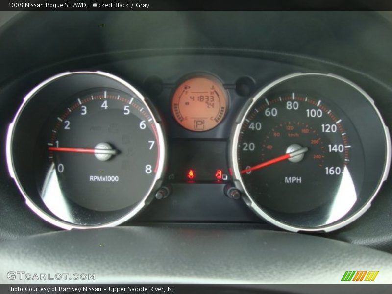 Wicked Black / Gray 2008 Nissan Rogue SL AWD