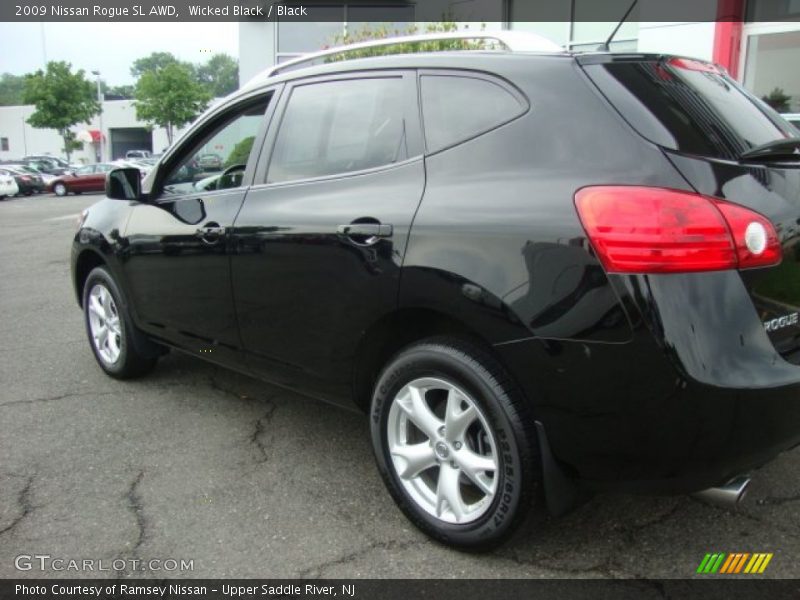 Wicked Black / Black 2009 Nissan Rogue SL AWD