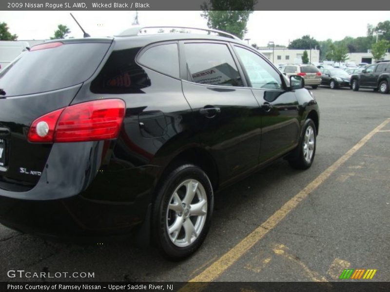 Wicked Black / Black 2009 Nissan Rogue SL AWD