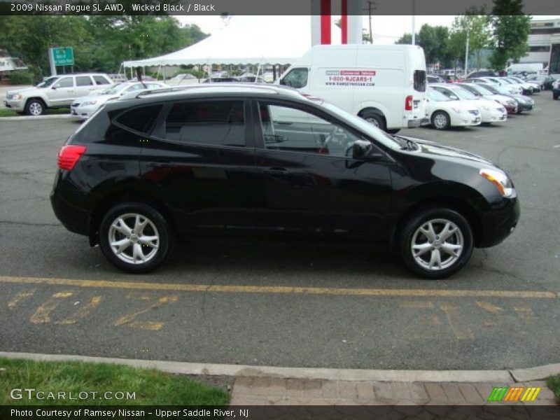 Wicked Black / Black 2009 Nissan Rogue SL AWD