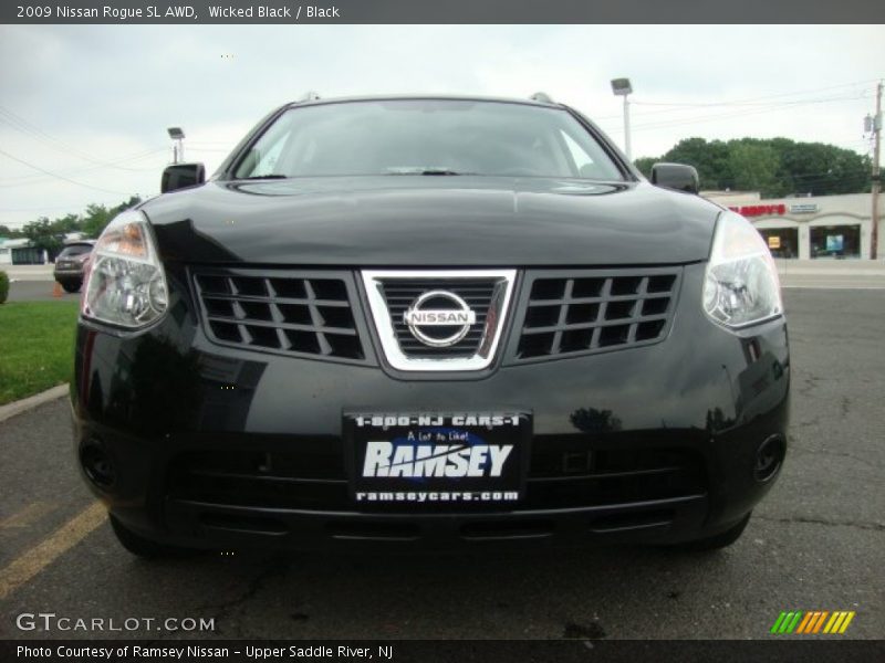 Wicked Black / Black 2009 Nissan Rogue SL AWD