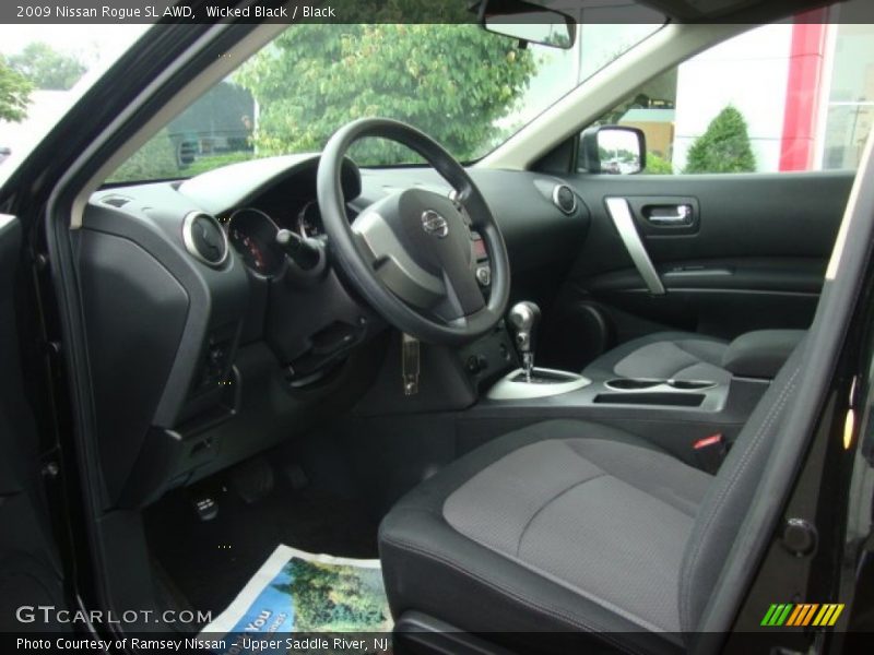 Wicked Black / Black 2009 Nissan Rogue SL AWD