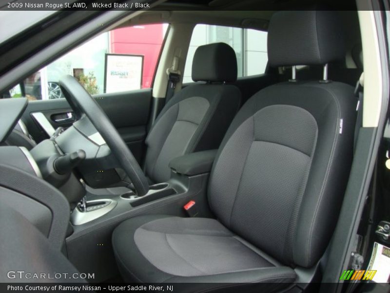 Wicked Black / Black 2009 Nissan Rogue SL AWD