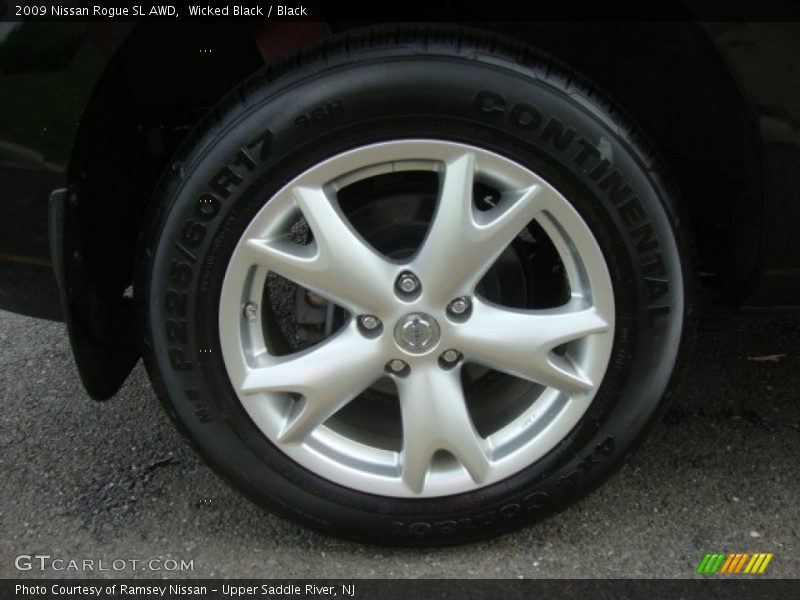 Wicked Black / Black 2009 Nissan Rogue SL AWD