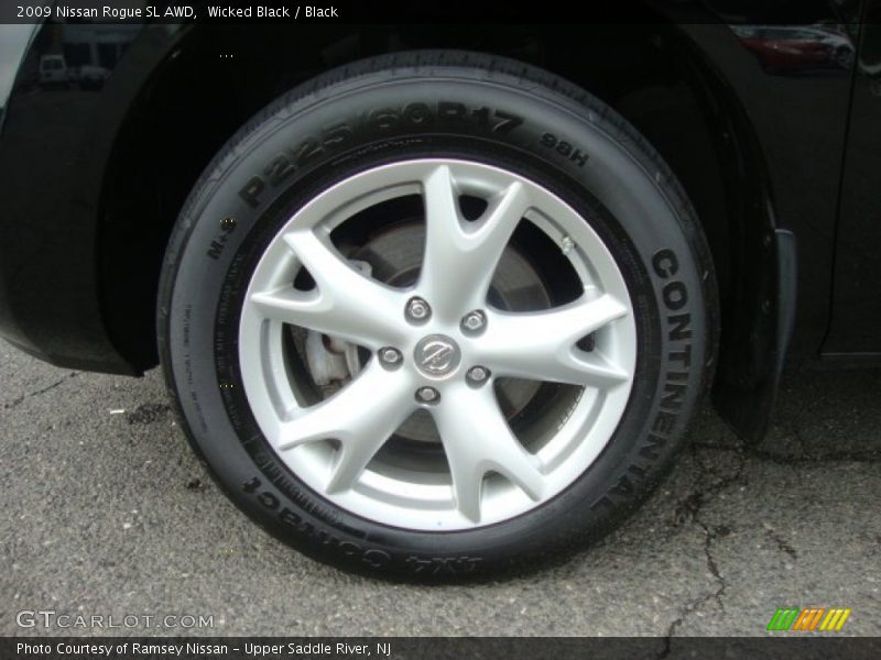 Wicked Black / Black 2009 Nissan Rogue SL AWD