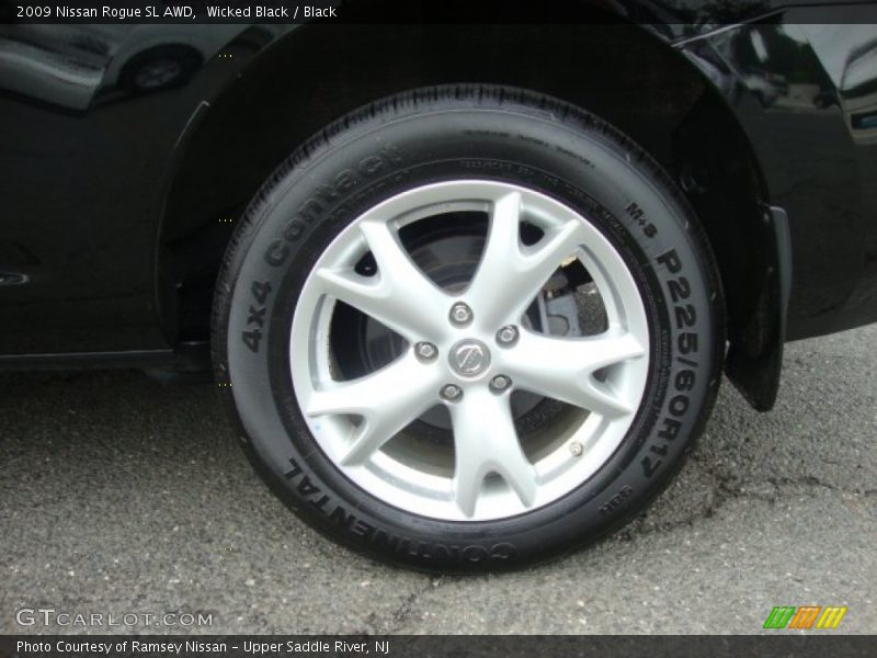 Wicked Black / Black 2009 Nissan Rogue SL AWD